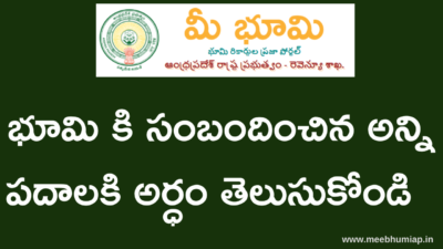 అడంగల్, 1B, మ్యుటేషన్, భూమి పటం, EC , పట్టాదారు పాసుబుక్ అంటే అర్ధం తెలుసా ?